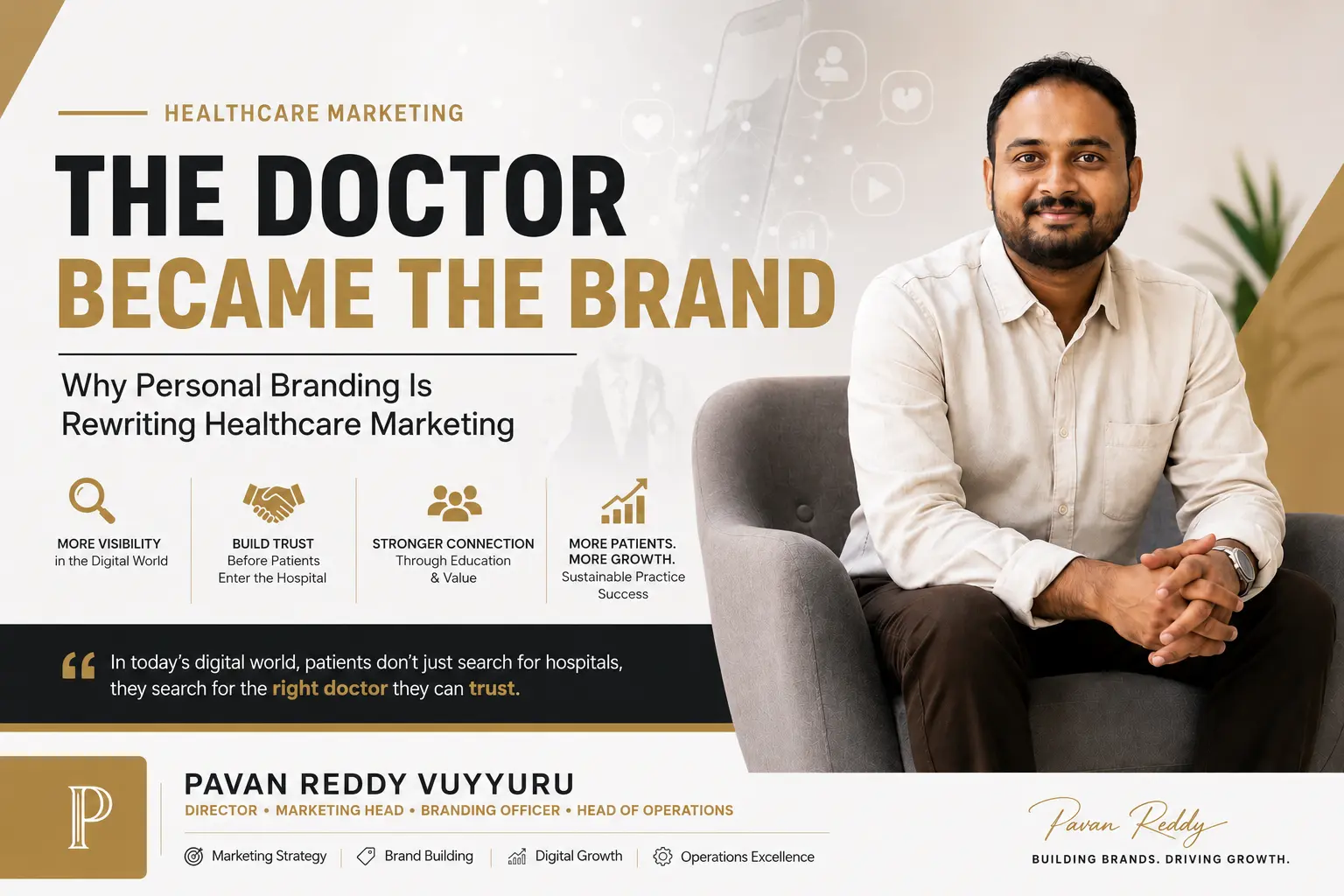 Doctor personal branding and healthcare marketing strategy by Pavan Reddy Vuyyuru